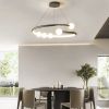 Дизайнерська золота LED люстра з акриловими кульками