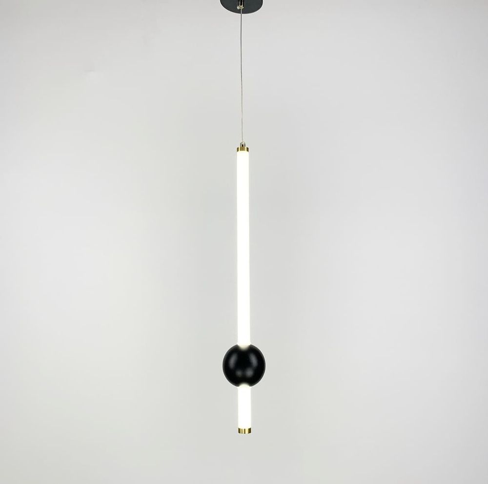 Led світильник Tube&Ball  в чорному кольорі YG 517A/1 VL BK