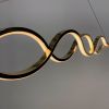 Сучасна золота люстра Waterlines довжина 120 см