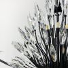 Кришталева чорна люстра Lily Buds на 8 ріжків-підсвічників MD 8058-8 Black