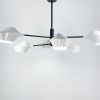 Оригінальна стельова люстра Lumina Deco у чорному каркасі