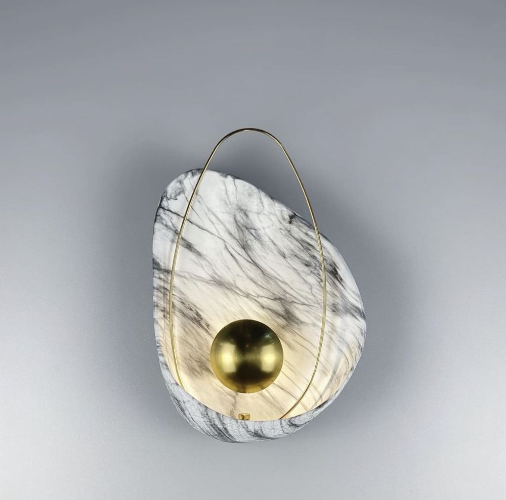 Бра Vele Luce з імітацією мармуру в білому кольорі W1834 WT