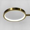 Стельова дизайнерська LED люстра ЛАТУНЬ+ЧОРНИЙ AOC 21/8