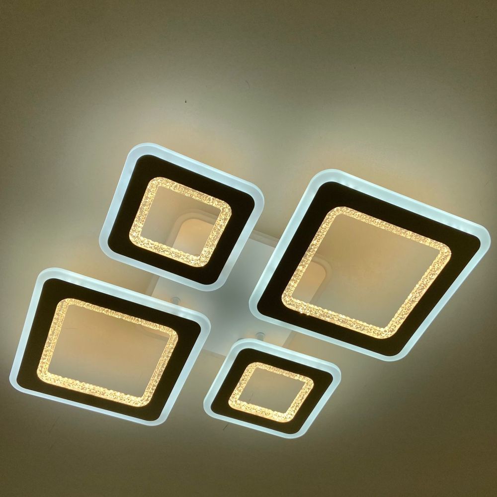 Люстра світлодіодна з пультом та додатком для телефону OVAL DOUBLE RGB 104+20W 5S біла
