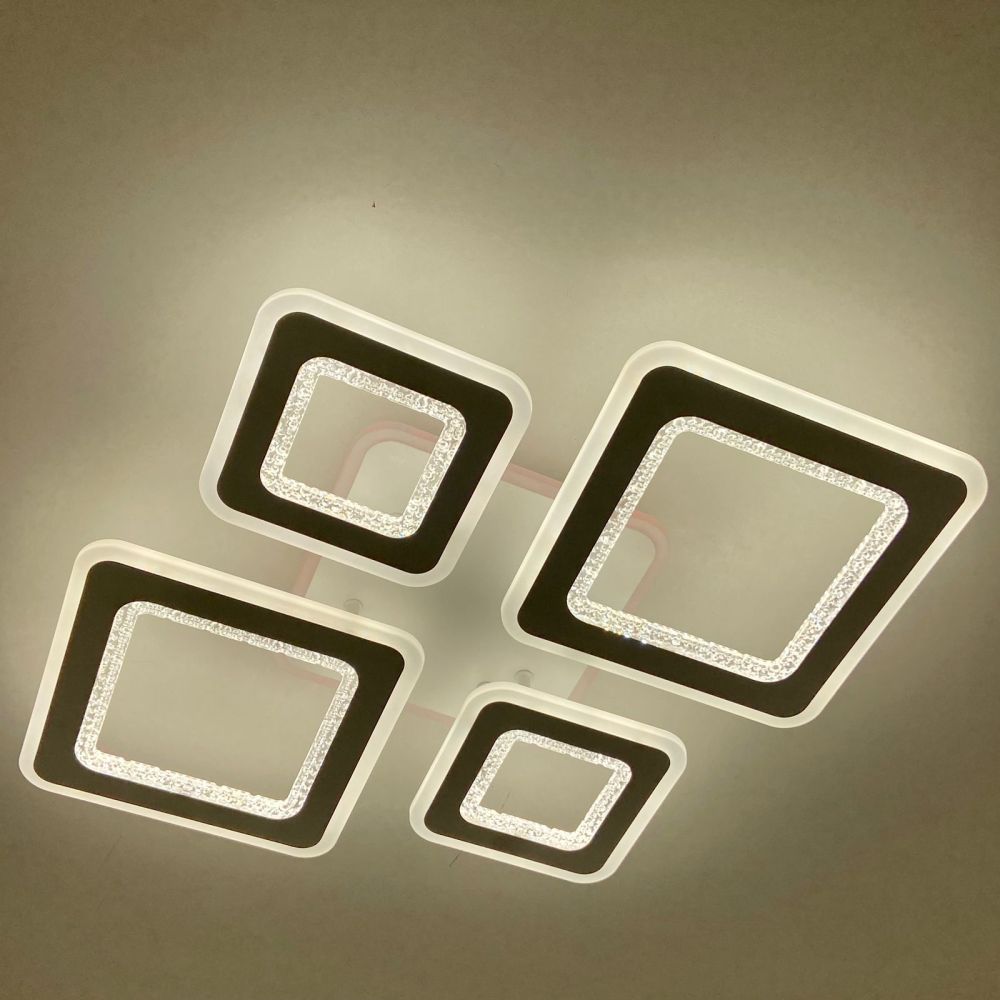 Люстра світлодіодна з пультом та додатком для телефону OVAL DOUBLE RGB 104+20W 5S біла