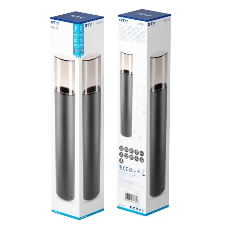 Світильник садовий MEDIO-P E27 IP54 50 см графіт OS-MEDP50-30