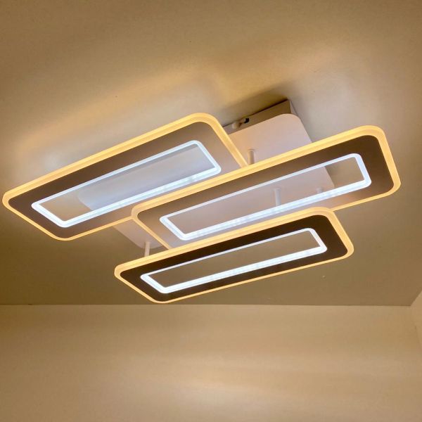 Світлодіодна люстра з пультом та мобільним додатком TRIPLEX DOUBLE 110W