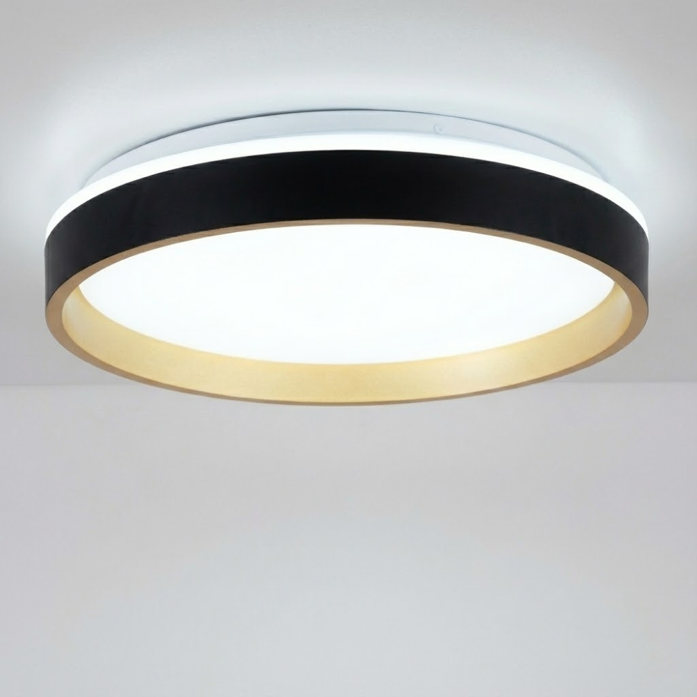 Світлодіодний світильник з пультом  Ø 38 см 45W Gold&Black