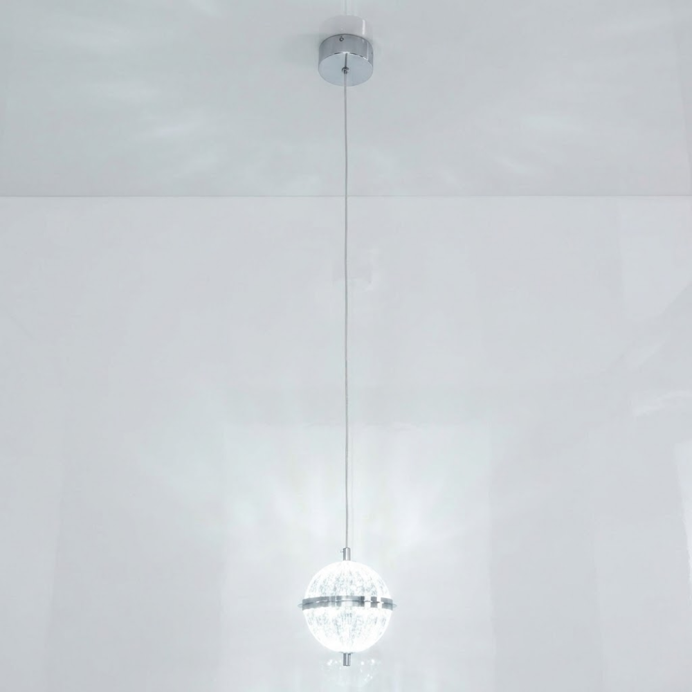 LED підвіс сферичний срібло 14 Вт кришталь 5030/1CH
