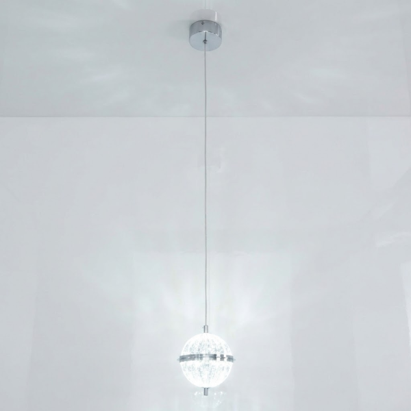 LED підвіс сферичний срібло 14 Вт кришталь 5030/1CH