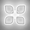 Світлодіодна стельова люстра з пультом управління AL6554ARD VIOLA 65Вт білий