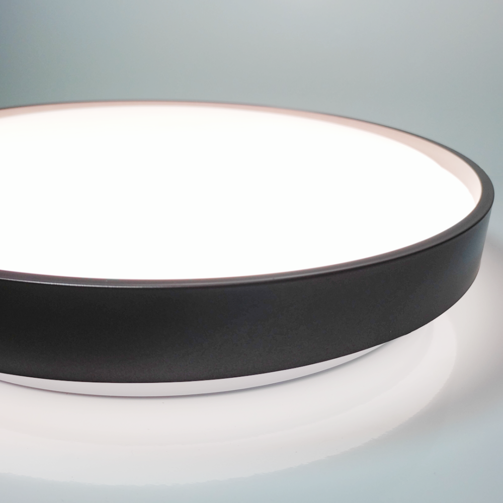 LED смарт світильник з пультом ATLAS матовий 80W чорний метал IP40