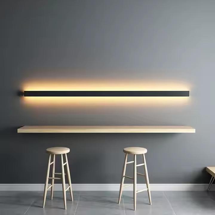 LED настінний світильник 60 см TRAFFIC 20W 4200K IP65 чорний вологозахищений