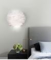 Настінний світильник із натурального білого пірʼя WJU 83 WT