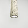 Підвісний білий бетонний світильник TERRAZZO CYLINDER LONG