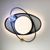 Люстра-орбіта з led гірляндою в плафоні MJ47-500 BK