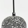 Підвісний чорний бетонний світильник TERRAZZO DOME MJ 166/1 BK