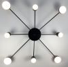 Стельовий LED світильник чорного кольору на 8 джерел освітлення