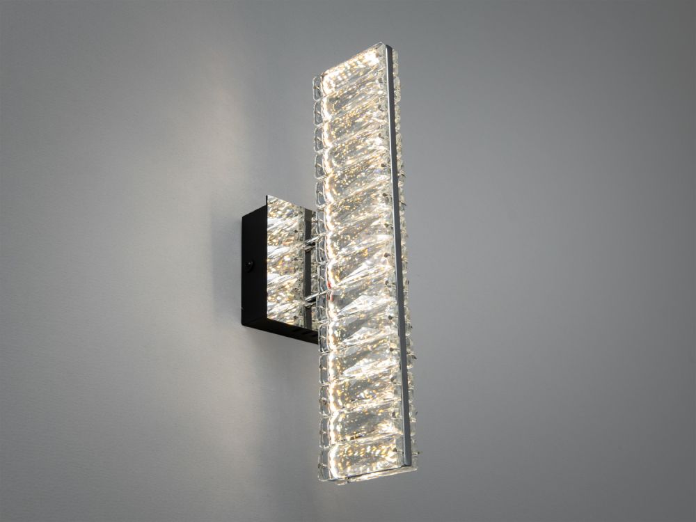 Бра LED кришталеве 8Вт хром сучасний дизайн Ø 34 см D88010/B-320CH