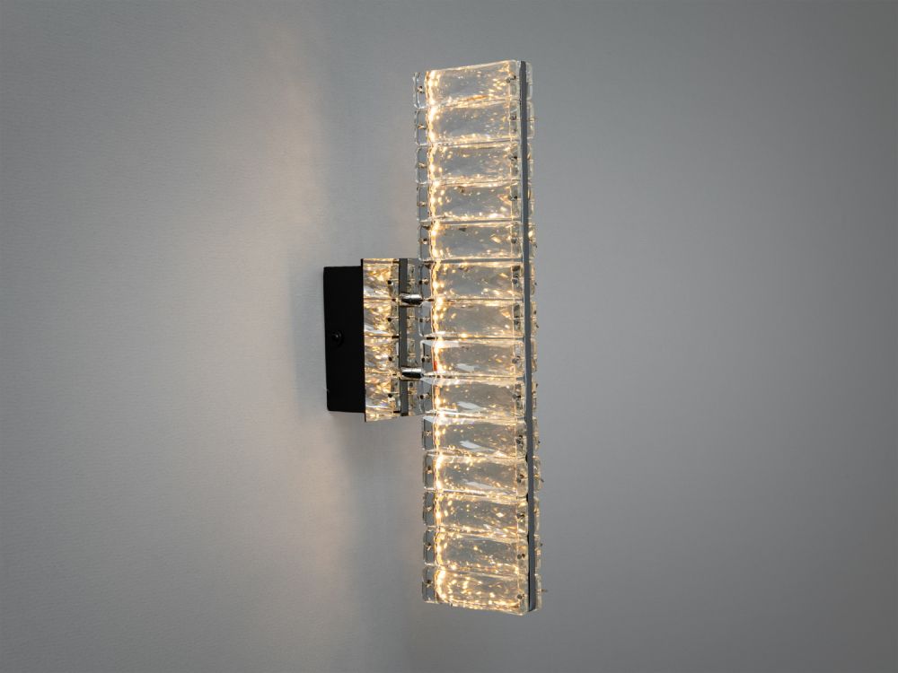 Бра LED кришталеве 8Вт хром сучасний дизайн Ø 34 см D88010/B-320CH