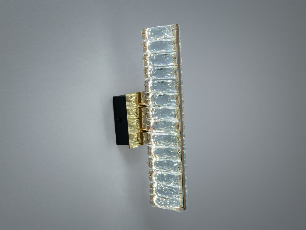 Бра LED кришталеве 8Вт золото сучасний дизайн Ø 34 см D88010/B-320G