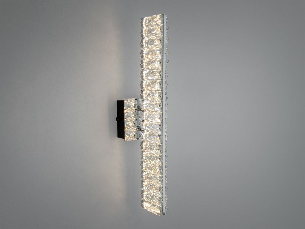 Настінне бра LED з кришталем хром 15 Вт Ø 45 см D88011/B-450CH