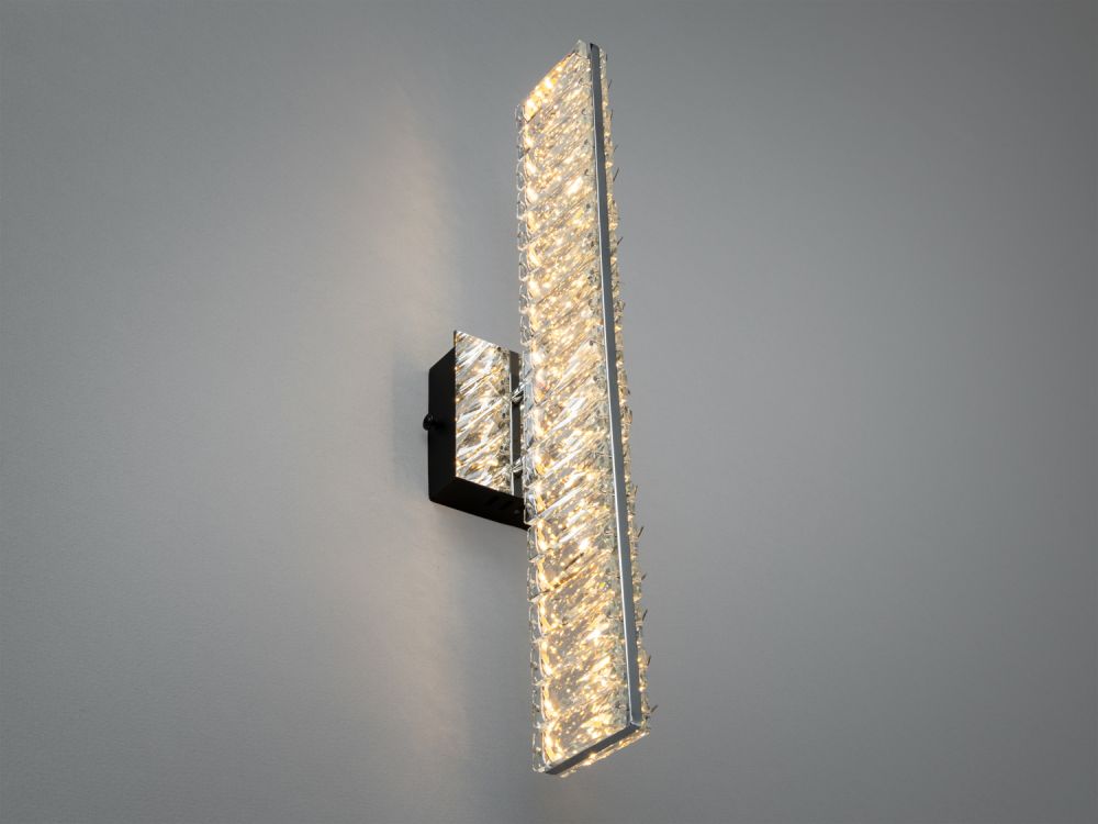 Настінне бра LED з кришталем хром 15 Вт Ø 45 см D88011/B-450CH
