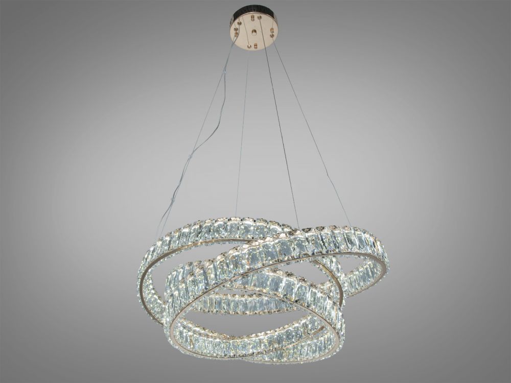 Підвісна кришталева золота LED люстра Ø 60 см D8875/600G