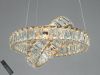 Підвісна кришталева золота LED люстра Ø 32 см D8886/300-2B G на 2 кільця