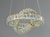 Підвісна кришталева золота LED люстра Ø 32 см D8886/300-2B G на 2 кільця