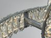 Підвісна кришталева срібна LED люстра Ø 50 см D8886/500-2B CH на 2 кільця