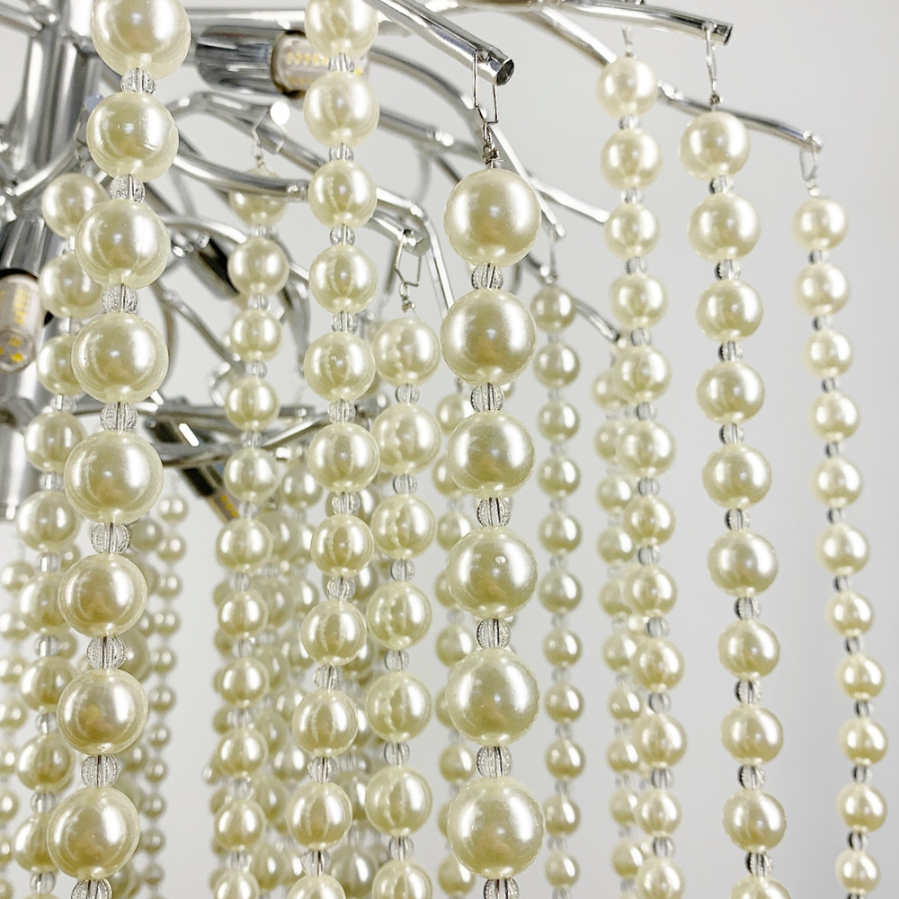 Чарівна люстра в хромі Pearl selection 60 см