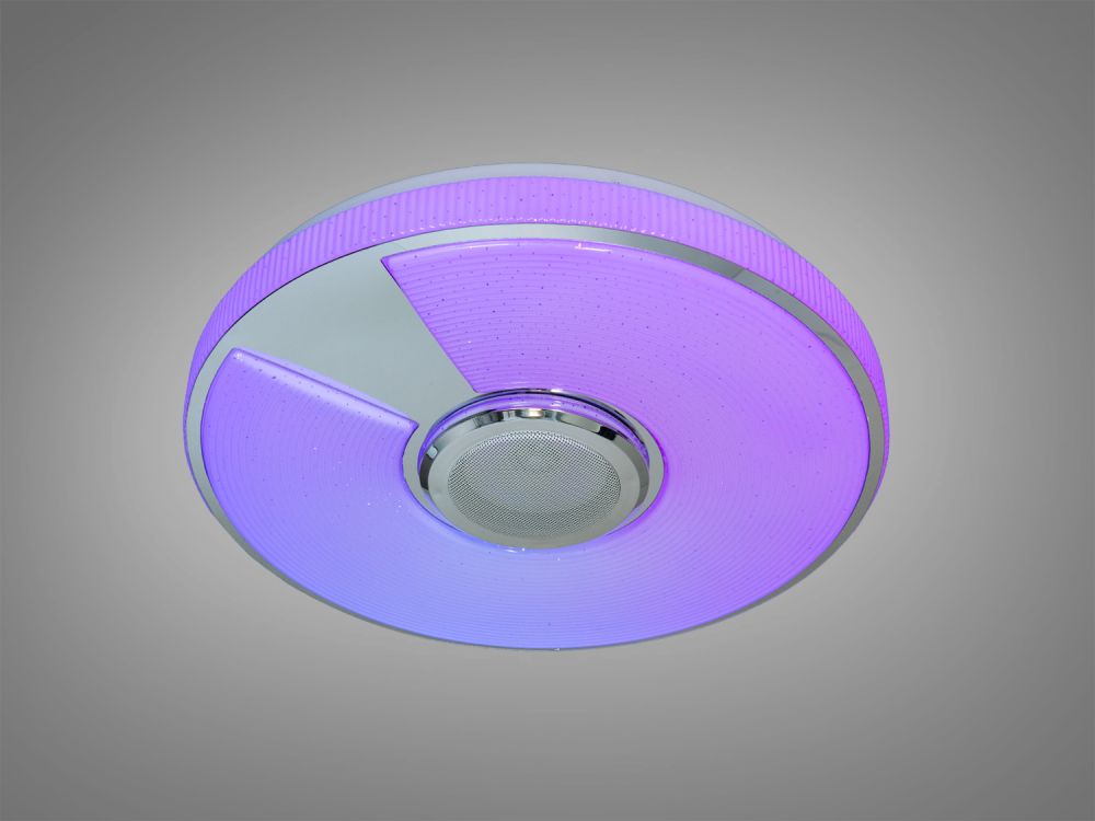 Музична світлодіодна люстра з пультом + блютуз колонка Ø 37 см DB-8309/400RGB+MP3+TUYA