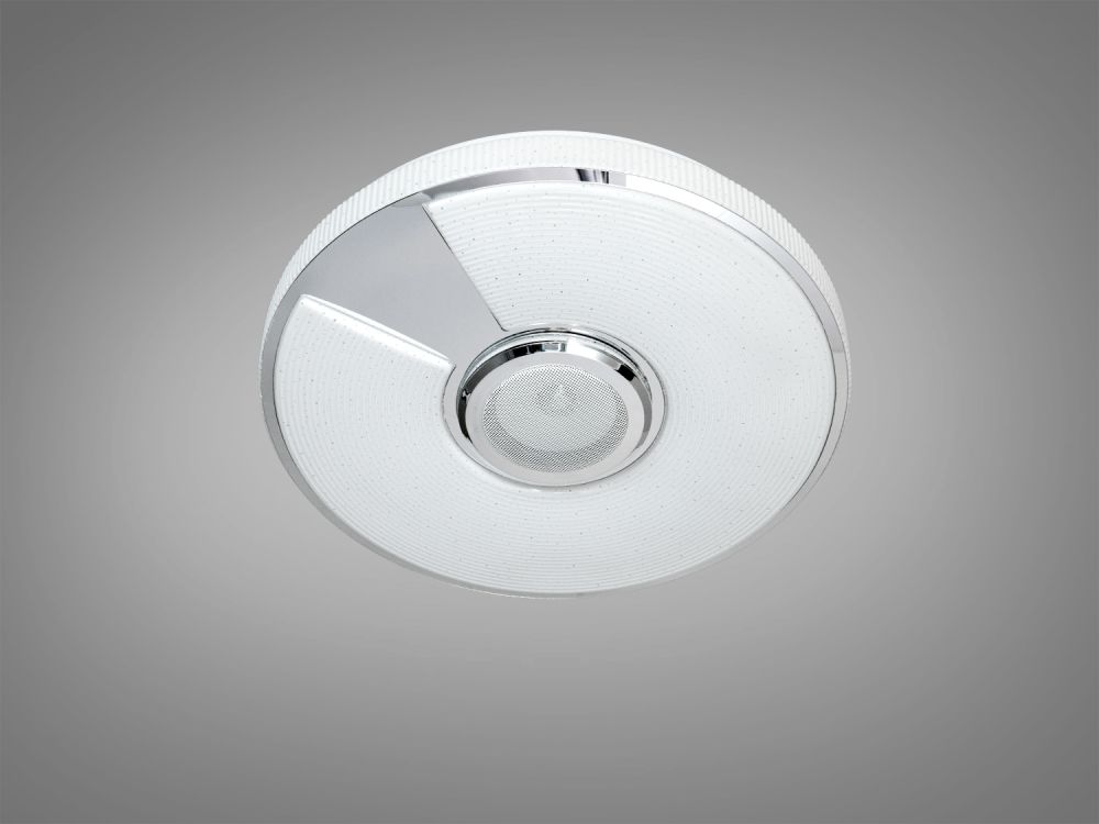 Музична світлодіодна люстра з пультом + блютуз колонка Ø 37 см DB-8309/400RGB+MP3+TUYA