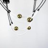 Світильник Arryn у чорному корпусі з кульками латунь довжина 220 см