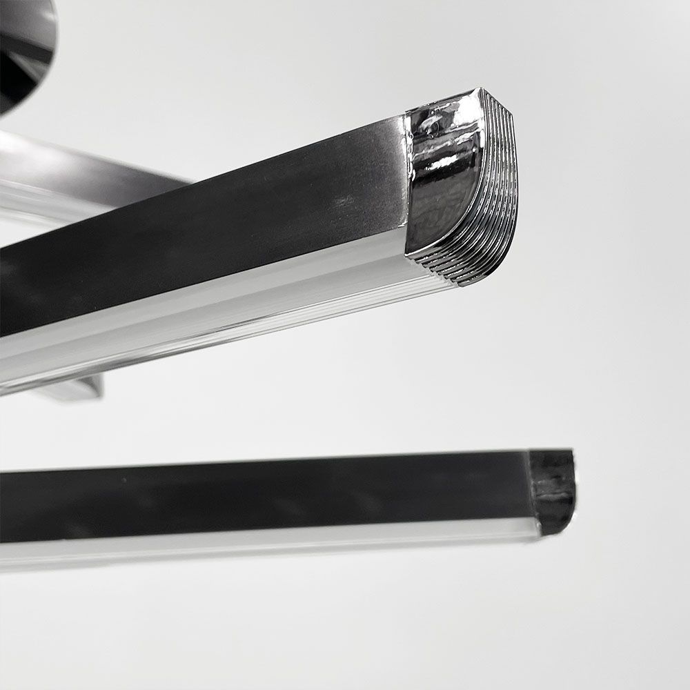 Футуристична Led люстра у корпусі чорний хром