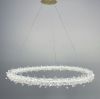 Сучасна світлодіодна люстра серії Crystal Shell в кольорі латунь в діаметрі 35 см