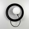 Бра у чорному корпусі із білою кулькою на магніті W 166 B -250 BK