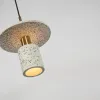 Підвісний білий бетонний світильник TERRAZZO CYLINDER 30 см