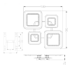 Люстра світлодіодна з пультом та додатком для телефону OVAL DOUBLE RGB 104+20W 5S біла
