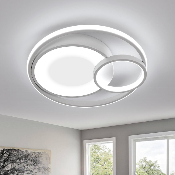 Led люстра кругла з пультом керування DUOS 100 Вт біла Ø 50 см
