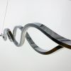 Сучасна срібна люстра Waterlines довжина 100 см