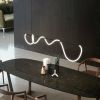 Чорна видовжена люстра ELISION з гнучкою LED стрічкою 120 см