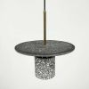 Підвісний сірий бетонний світильник TERRAZZO CYLINDER 30 см