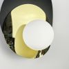 Бра у латунно-чорному корпусі із білим плафоном 32х18 см WCO11-250*300
