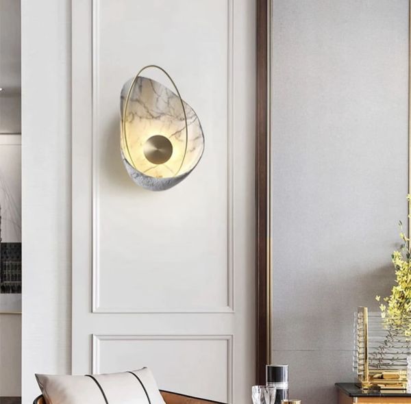 Бра Vele Luce з імітацією мармуру в білому кольорі W1834 WT