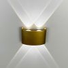 Світильник двосторонній на 4 лінзи у золотому корпусі W 037/4 AB нейтральне освітлення
