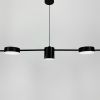 Чорна лінійна LED люстра LUMINA LUX MJ 117/5 BK чорна