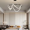 Підвісна чорна кільцева люстра ELISION із гнучкою стрічкою JU 22 BK 80 см