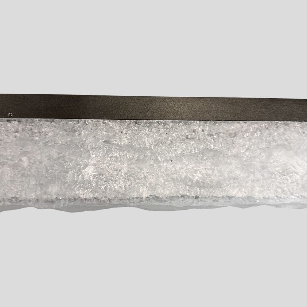 Видовжена сіра люстра з підвісним рельєфним корпусом 120 см MJ390-L1200 Grey
